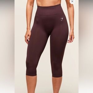Gymshark Burgundy Capri Leggings